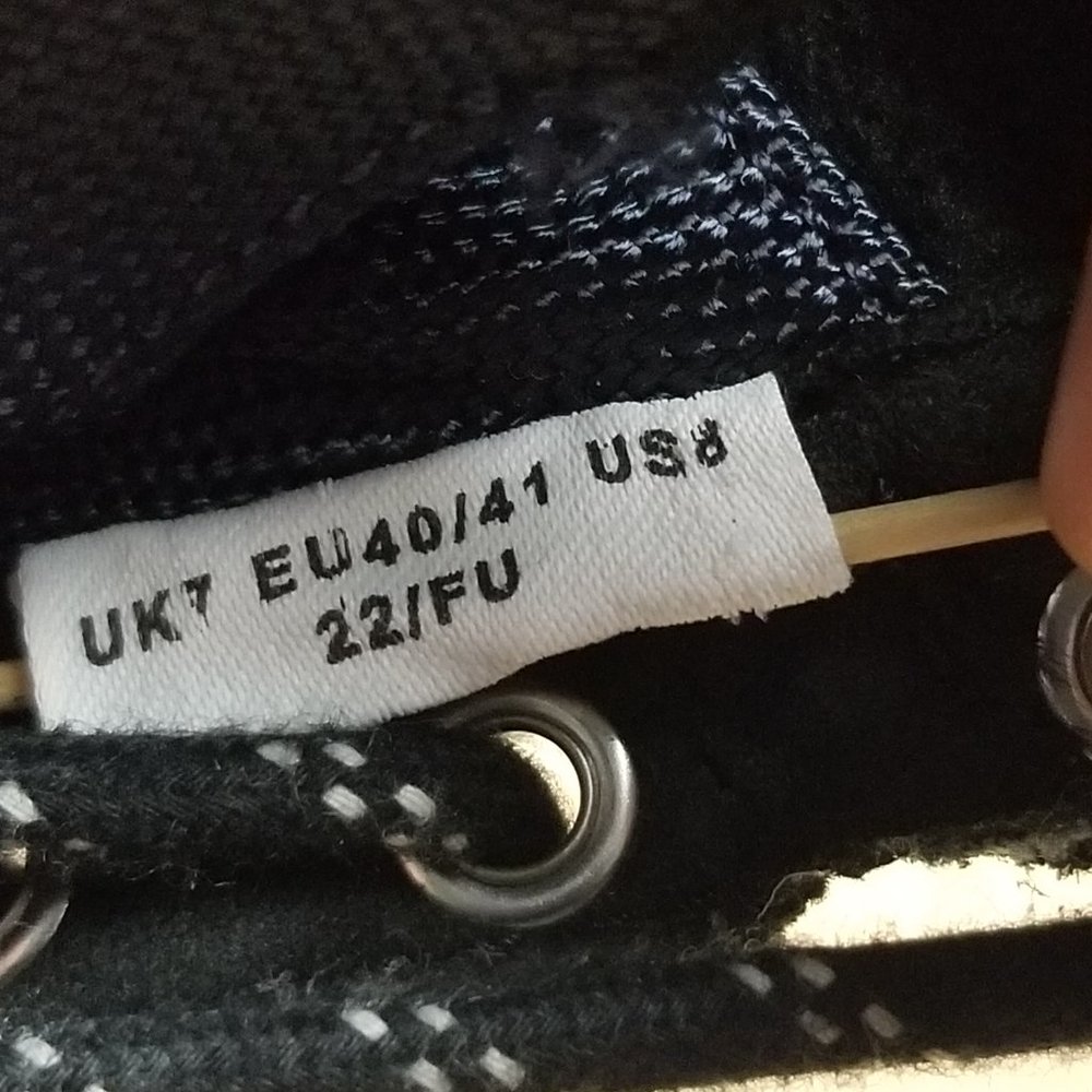 Hunter Original Insulated Commando Men Sz 8 Boot Blue Black Rain Lace Up Lined - Picture 8 of 8